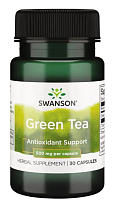 Green Tea 500 mg срок 11.2024 (Зеленый чай 500 мг) 30 капсул (Swanson)