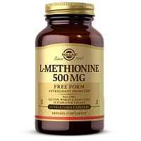 Solgar L-Метионин (L-Methionine) 500 мг. 90 растительных капсул