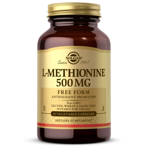 Solgar L-Метионин (L-Methionine) 500 мг. 90 растительных капсул