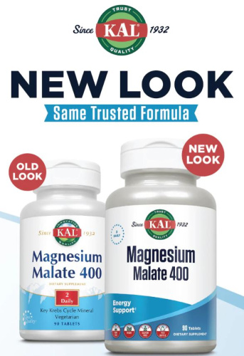 KAL Magnesium Malate (Малат магния) 400 мг. 90 таблеток фото 3