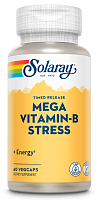 Solaray Mega Vitamin B-Stress Time Released (Мега-витамин B для снятия стресса замедленного высвобождения) 60 растительных капсул 