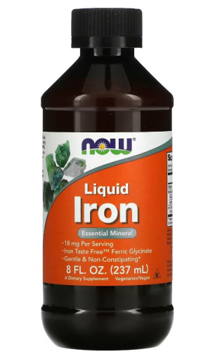 Liquid Iron (Жидкое Железо) 8 FL OZ 237 мл (Now Foods)