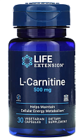 Life Extension L-Carnitine (L-Карнитин) 500 мг. 30 капсул