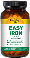 Easy Iron (Железо в легкоусвояемой форме) 25 мг 90 капсул (Country Life)