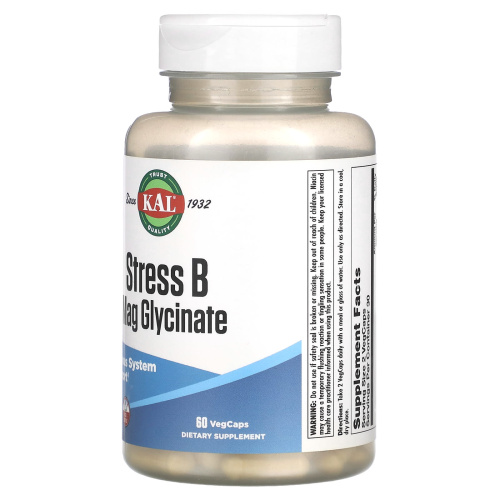 KAL Stress B Mag Glycinate (Глицинат магния против стресса) 60 растительных капсул фото 9