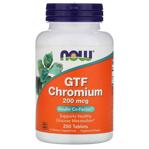 Now Foods GTF Chromium Хром ГТФ 200 мкг. 250 таблеток