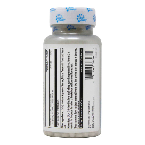 Vitamin D-3 25 mcg (1000 IU) With Xylitol Витамин Д-3 25 мкг (1000 МЕ) 100 жев. таблеток (KAL)  фото 4