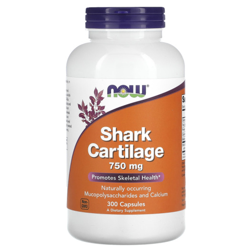 Now Foods Shark Cartilage (Акулий хрящ) 750 мг. 300 капсул