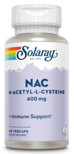 NAC N-Acetyl L-Cysteine 600 mg (N-Ацетил L-Цистеин 600 мг) 60 вег. капсул (Solaray)