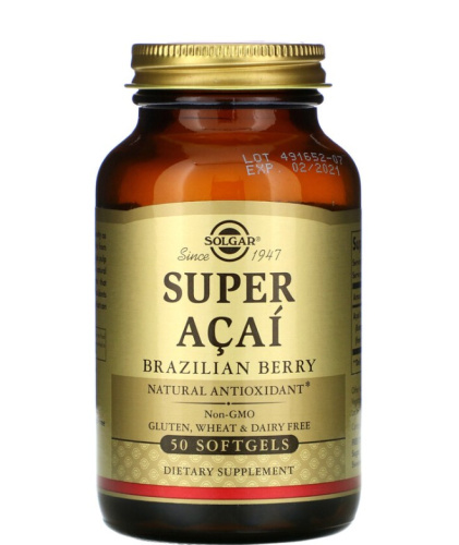 Solgar Супер Асаи (Super Acai) 50 гелевых капсул