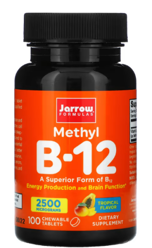 Methyl B-12 (Метил B-12) тропический вкус 2500 мкг 100 жевательных таблеток (Jarrow Formulas)