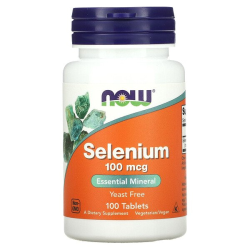 Now Foods Selenium Yeast-Free (Селен без дрожжей) 100 мкг. 100 таблеток