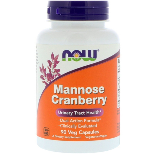 Now Foods Mannose Cranberry (Клюква и манноза) 90 растительных капсул