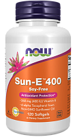 Now Foods Sun-E™ 400 Soy-Free (Витамин E, d-альфа-токоферол из подсолнечного масла, без сои) 268 мг. (400 IU) 120 мягких капсул