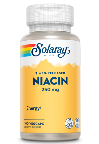 Niacin 250 mg TR Vitamin B-3 (Ниацин 250 мг витамин В-3) 100 вег капсул (Solaray)