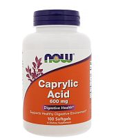 Now Foods Каприловая кислота (Caprylic Acid) 600 мг. 100 капсул