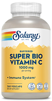 Solaray Buffered Super Bio Vitamin C (Витамин C медленного высвобождения) 1000 мг. 360 растительных капсул