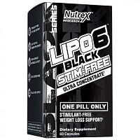 Lipo-6 Black Stim-Free Ultra Concentrate 60 капсул (Nutrex)
