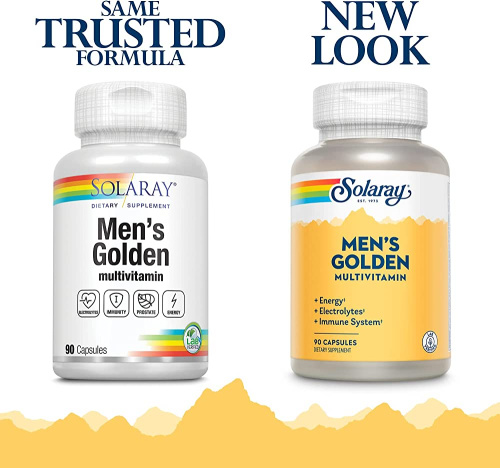 Men's Golden Multivitamin 90 капсул (Solaray) фото 4