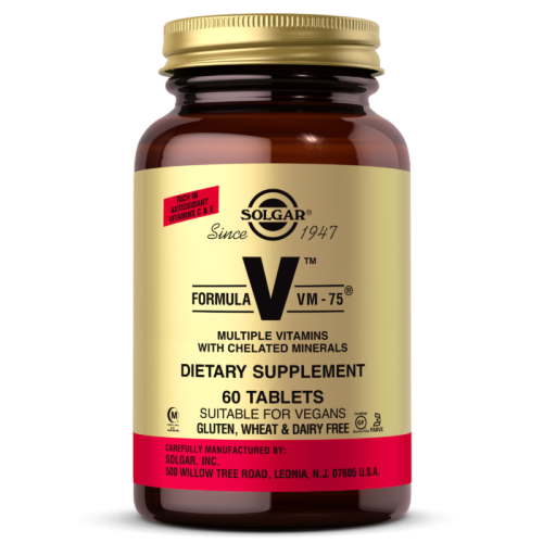 Solgar Формула V VM-75 мультивитамины и хелатные формы минералов 60 таблеток