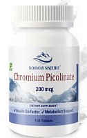 Chromium Picolinate (Хром Пиколинат) 200 мкг 100 таблеток (Norway Nature)