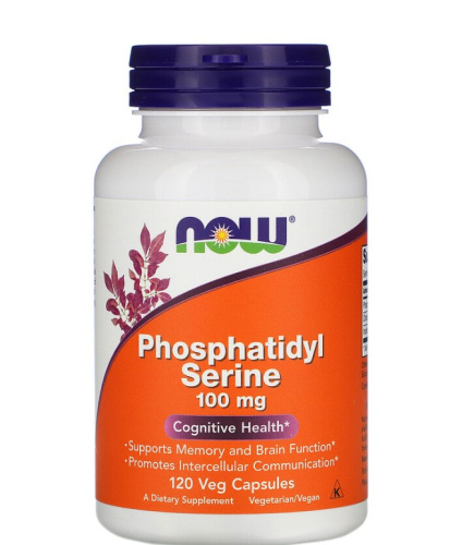 Now Foods Фосфатидилсерин (Phosphatidyl Serine) 100 мг. 120 вегетарианских капсул
