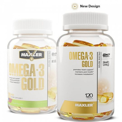 Omega-3 Gold (USA) 120 капсул (Maxler) фото 3