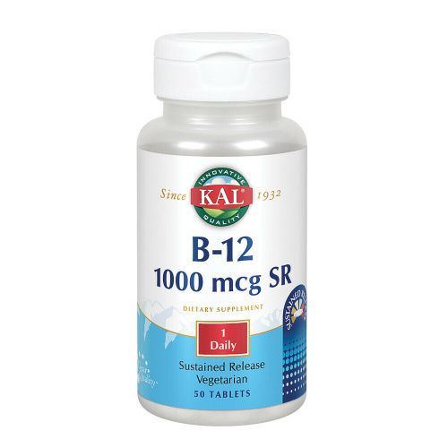KAL Витамин B-12 SR 1000 мкг. 50 таблеток