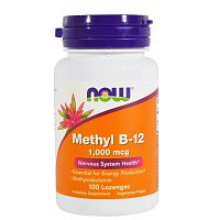 Now Foods Methyl B-12 (Метилкобаламин) 1000 мкг. 100 пастилок