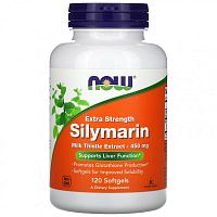 Now Foods Extra Strength Silymarin Milk Thistle Extract (Cилимарин повышенной эффективности, Экстракт расторопши) 450 мг. 120 мягких капсул