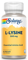 Solaray L-Lysine (L-Лизин) 500 мг. 60 растительных капсул