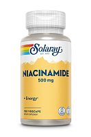 Niacinamide 500 mg Vitamin B-3 (Никотинамид 500 мг витамин В-3) 100 вег капсул (Solaray)