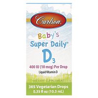 Baby's Vitamin D3 (Детский витамин D3) 400 МЕ 11 мл (Carlson)