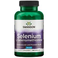 Swanson Selenium L-Selenomethionine (Селен, L-Селенометионин) 100 мкг. 300 капсул