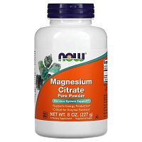 Now Foods Magnesium Citrate Pure Powder (Цитрат магния в порошке) 227 г.