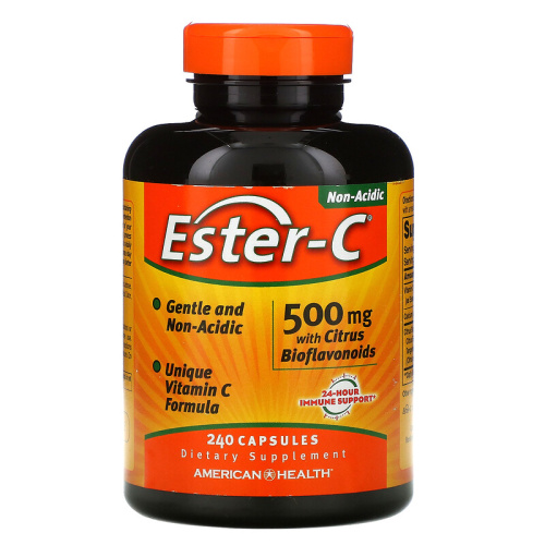 Vitamin C Ester-C with Citrus Bioflavonoids 500 мг 240 капсул (American Health)