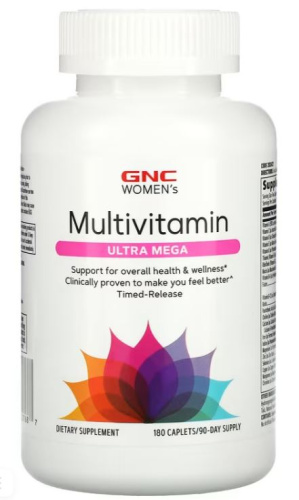 Multivitamin Ultra Mega for Women 180 таблеток (GNC) фото 3