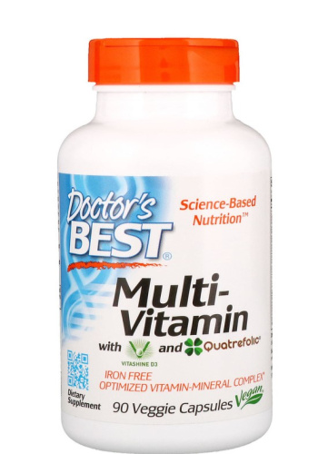 Multi-Vitamin with Vitashine D3 and Quatrefolic 90 капсул (Doctor's Best)