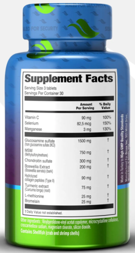 Glucosamine Chondroitin MSM Complex 90 таблеток (Orzax) фото 3
