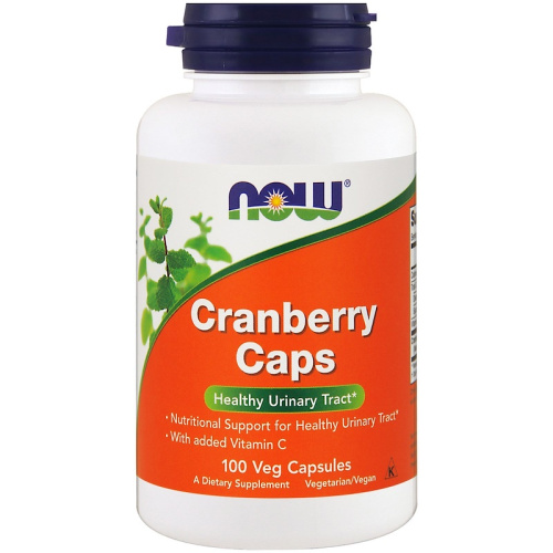 Now Foods Cranberry Caps (Клюква + Витамин C) 700 мг. 100 растительных капсул