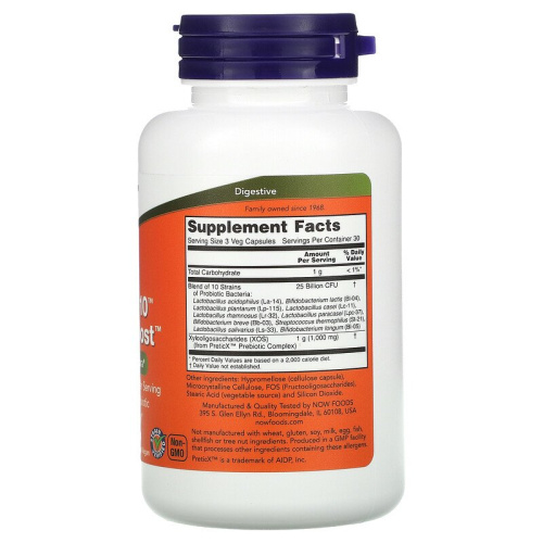 Now Foods Probiotic-10 и Bifido Boost 25 млрд 90 капсул фото 2