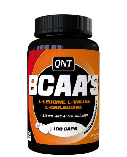 BCAA 100 капсул (QNT) фото 2