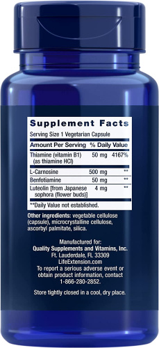 Super Carnosine 500 мг (Карнозин) 60 вег капс (Life Extension) фото 2