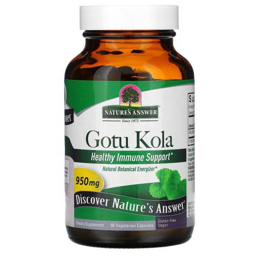 Gotu Kola 950 mg  (Готу Кола 950 мг) 90 вег капсул (Nature's Answer) фото 2