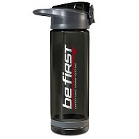 Бутылка для воды из тритана с трубочкой внутри 750 мл черно-серая (WB09-750-BF) (Be First)