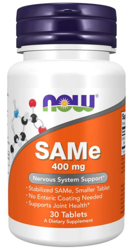 Now Foods SAMe (S-Аденозил-L-Метионин) 400 мг. 30 таблеток