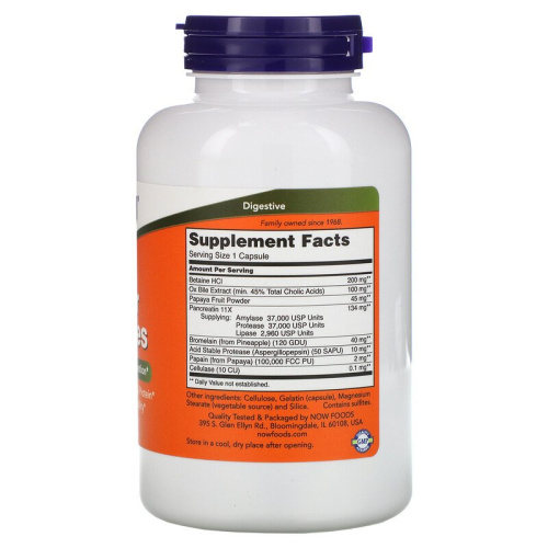 Now Foods Super Enzymes (Супер Энзимы) 180 капсул фото 2
