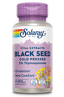 Solaray Black Seed Cold Pressed 3% Thymoquinone (Черный тмин холодного отжима 3% тимохинон) 60 мягких растительных капсул