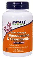 Now Foods Extra Strength Glucosamine & Chondroitin (Глюкозамин и Хондроитин повышенной силы действия) 60 таблеток