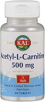 Acetyl-L-Carnitine 500 мг (Ацетил L-карнитин) 60 капсул (KAL)